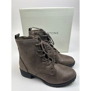 Sun + Stone Frankie‎ Brown Combat Boots Size 2M
